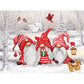 Bits and Pieces - Large 500 Piece Jigsaw Puzzle for Adults - Three Gnomes' Christmas Winter Jigsaw Puzzle by Artist Makiko, Completed Puzzle Size: 18"
