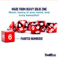 FanRoll 16mm Metal Polyhedral DND Dice Set: Red, Role Playing Game Dice for Dungeons and Dragons