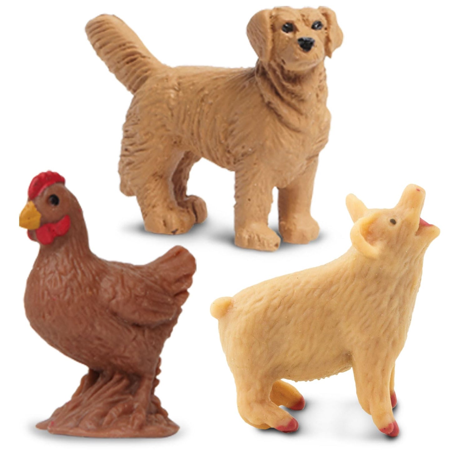 Safari Ltd. Good Luck Minis Ranch Fun Pack - 8 Mini Figurines or Ranch Animals - Educational Toy Figures for Kids Ages 5+
