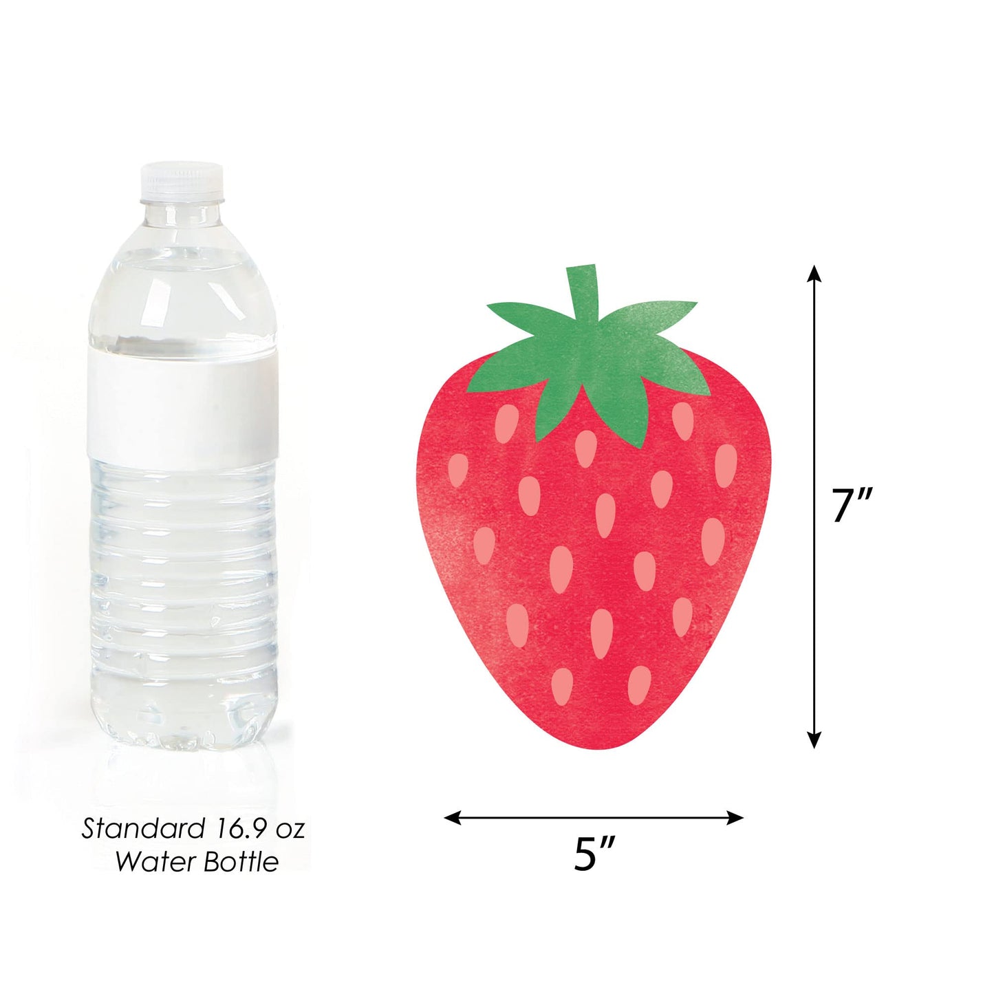 Big Dot of Happiness Berry Sweet Strawberry - Decorations DIY Fruit Themed Birthday Party or Baby Shower Essentials - Set of 20