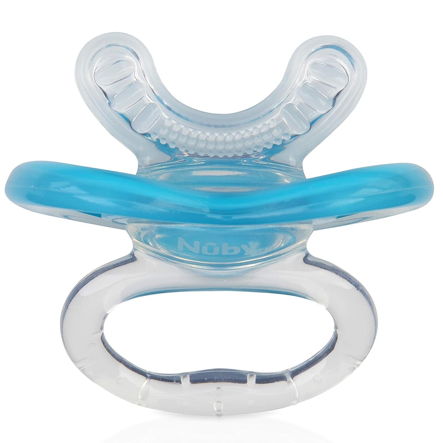 Nuby Gum-EEZ Baby Teethers - 2 Pack - Soothing Bristles, Easy Grip Handle & Hygienic Cover - Silicone Teethers for Babies - 3+ Months - Neutral - 100%