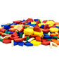 hand2mind Foam Pattern Blocks Set, Geometric Manipulatives and Sorting Shapes for Preschool and Kindergarten, Set of 250