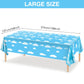 Tatuo Blue Sky White Clouds Birthday Party Supplies Cartoon Story Tablecloth Party Table Cover Cartoon Table Banner for Birthday Decorations, 54 x 108