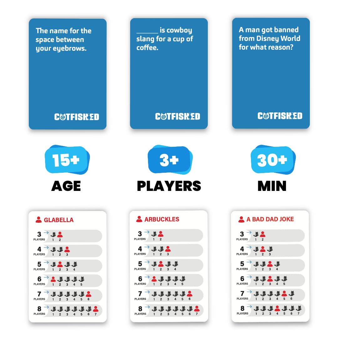 Viral Studios Catfished - Hilarious Party Bluffing Game for Adults & Teens | Deception, Lies & Laughter | Fun Strategic Imposter Gameplay | 400 Cards