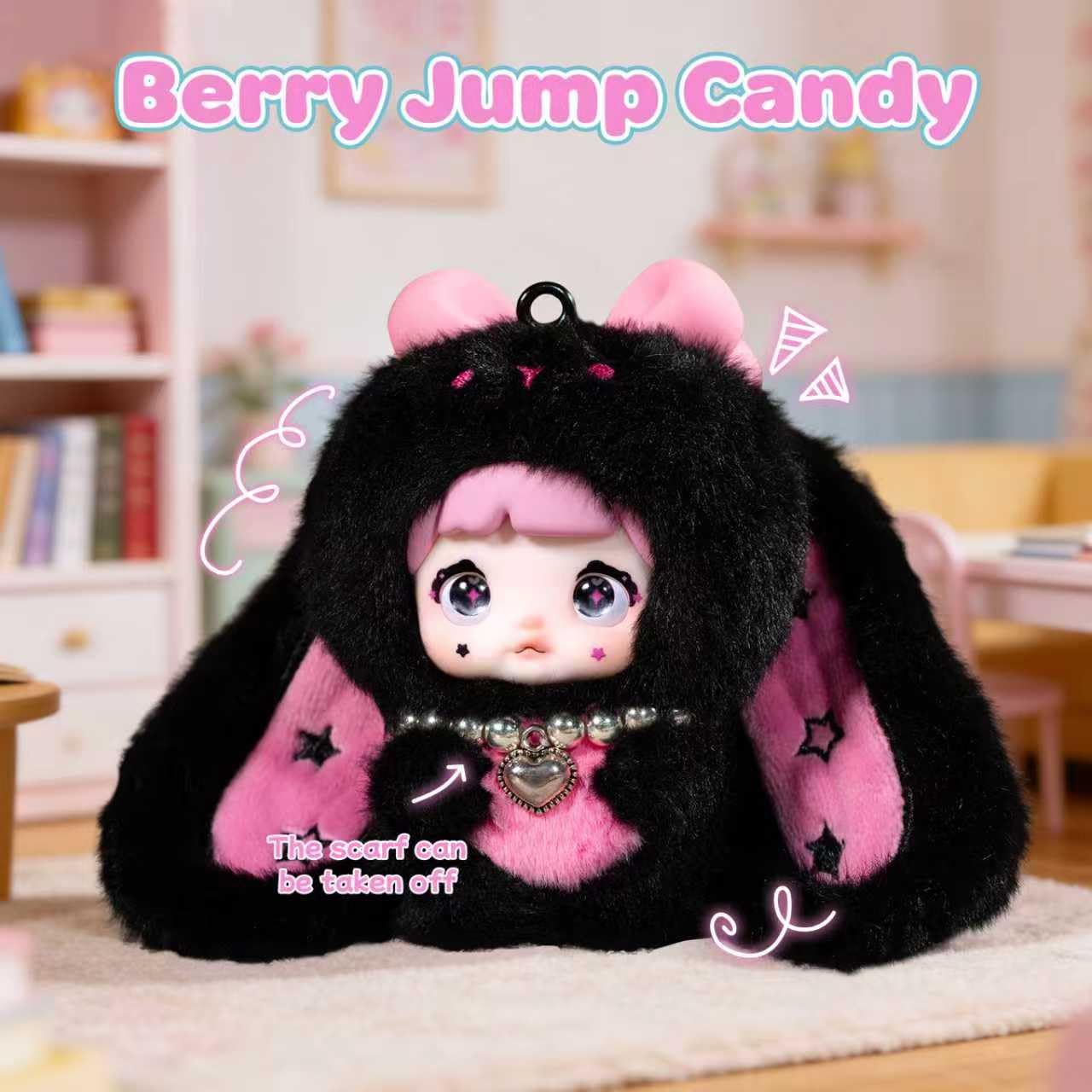 Mckkymi Plush Blind Box,Nommi Baby Sweetheart Bunny Series Stuffed Blind Box Doll 1PC,Kawaii Mystery Vinyl Plush Toys Collectible for Birthday