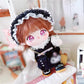 niannyyhouse 20cm Plush Doll Clothes Loose Headwear White Shirt Black Skirt Backpack 8in Soft Stuffed Plush Toy Accessories Dress Up