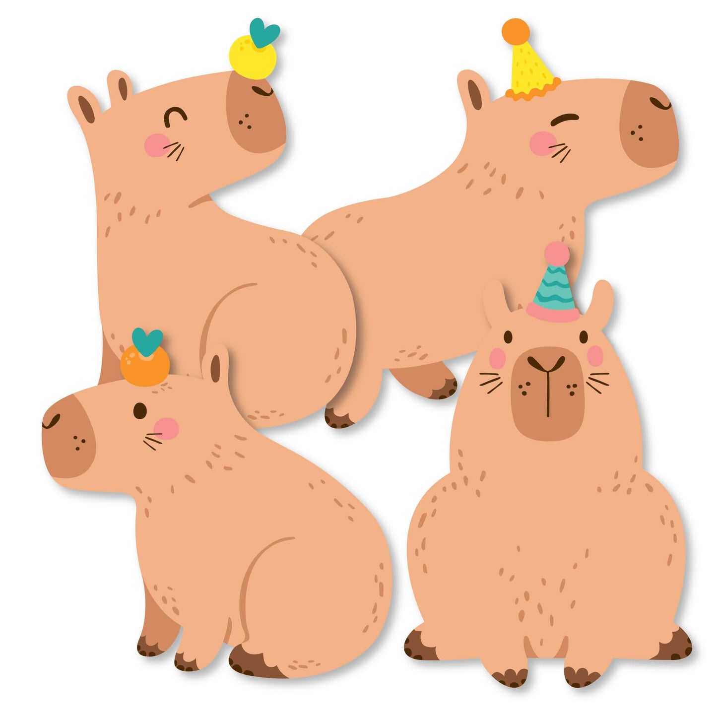 Big Dot of Happiness Capy Birthday - Decorations DIY Capybara Party Essentials - Set of 20