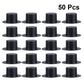 NUOBESTY 50pcs Mini Plastic Top Hats Black Snowman Hats Christmas Wine Bottle Decor Party Supplies