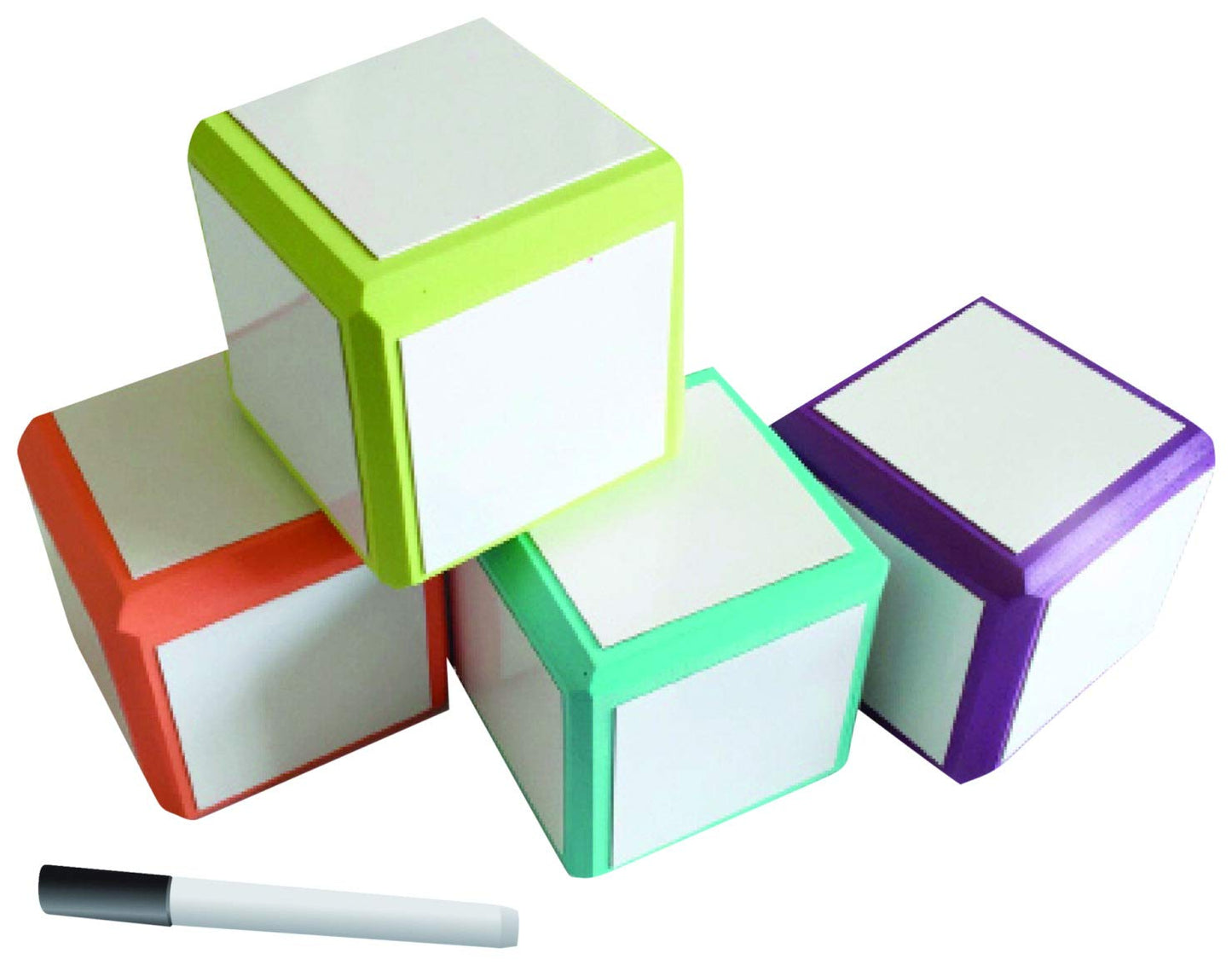 Mind Sparks Dry Erase Blocks, Colors May Vary, 3" x 3", 4 Blocks