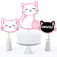 Big Dot of Happiness Purr-fect Kitty Cat - Kitten Meow Baby Shower or Birthday Party Centerpiece Sticks - Table Toppers - Set of 15