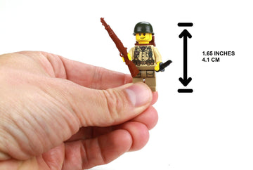 Battle Brick 1.6 Inches Tall WW2 US Army Soldier Collectible Custom Minifigure | Genuine Military Minifig | Printed in The USA | World WAR 2 | | Great
