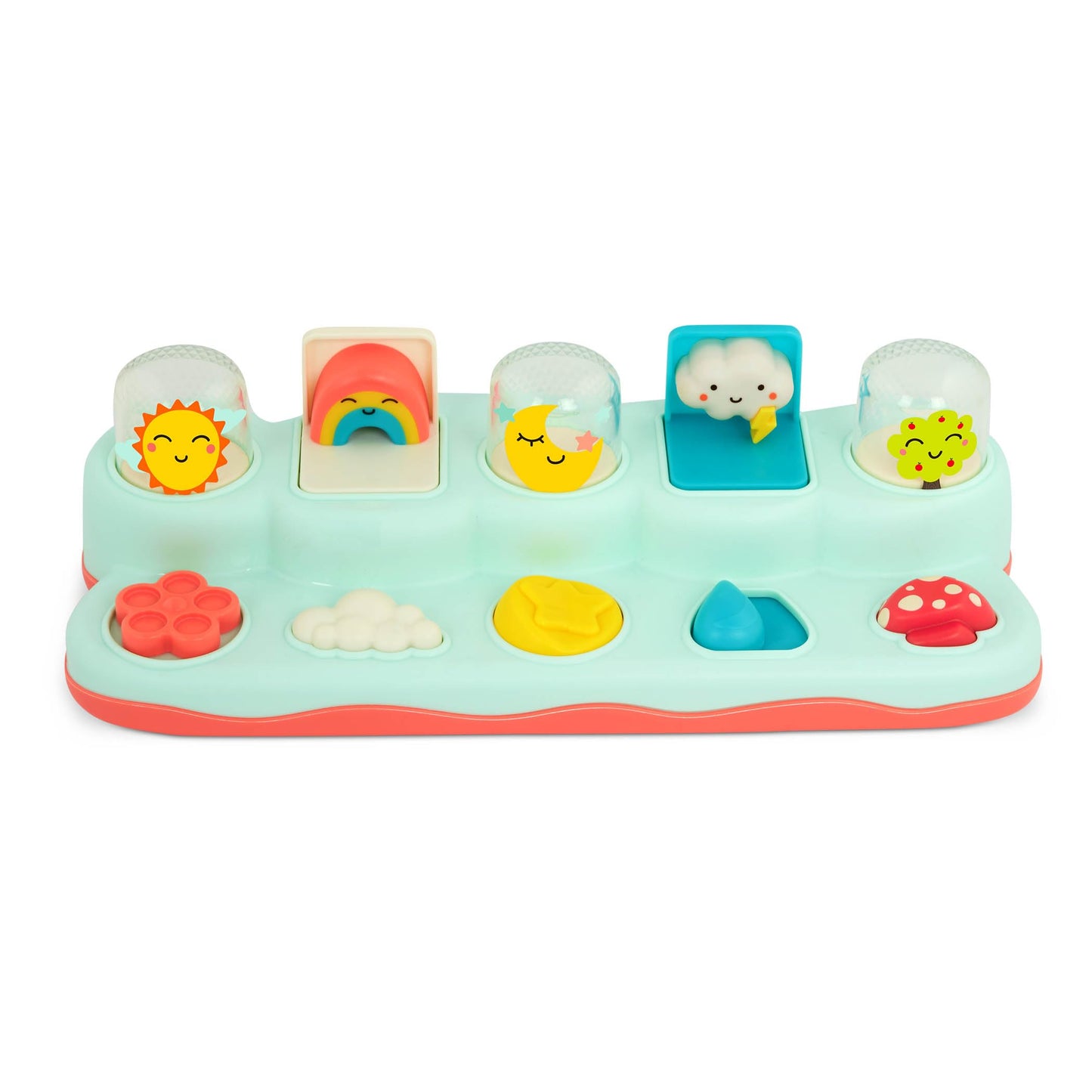B. toys - Pop-Up Buddies - Cause and Effect Play - Learning Toys for Babies - Interactive Toy with Sun, Rainbow, Star - 18+ Months