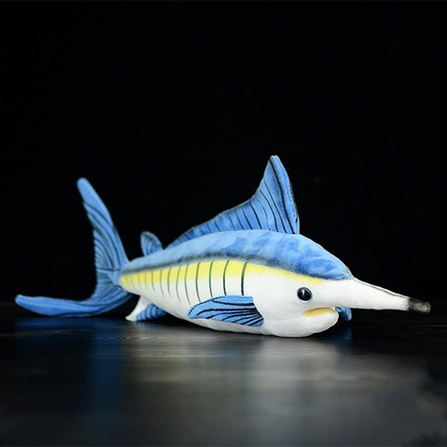Frankiezhou Home Simulation Marlin Fish Plush Toy- 18.5inch Lifelike Animals Blue Marlin Fish Stuffed Animal, Super Soft Plush Dolls for Kids Stuffed