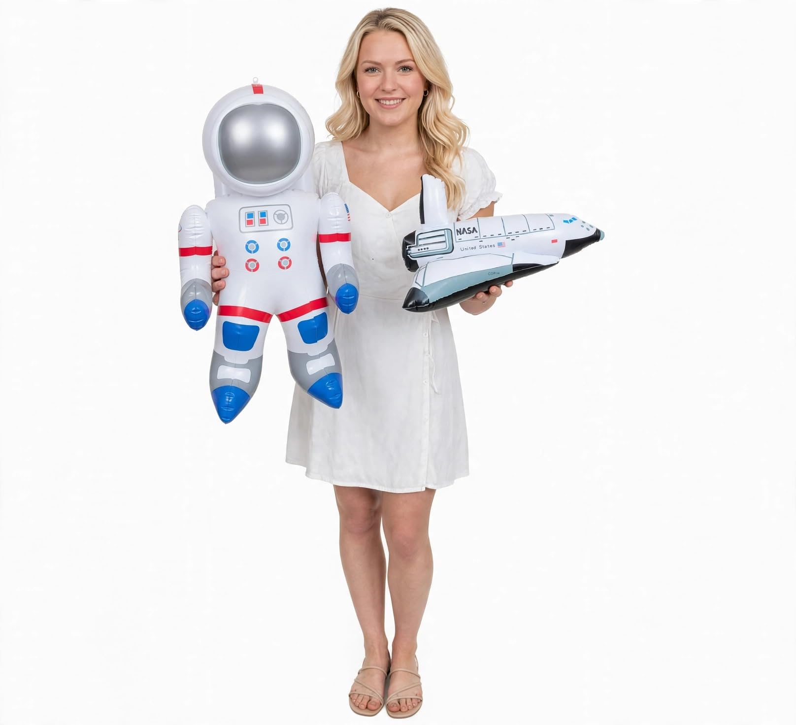 Outer Space Mission Inflatable Astronaut & Space Shuttle (Set of 2)