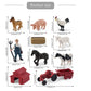 OUKEYI Animal Figurines, 10Pcs Farm Animals Figurines Toys,Big Animal Toys, Realistic Plastic Animals Playset, Educational Learning Toy Set for Kids