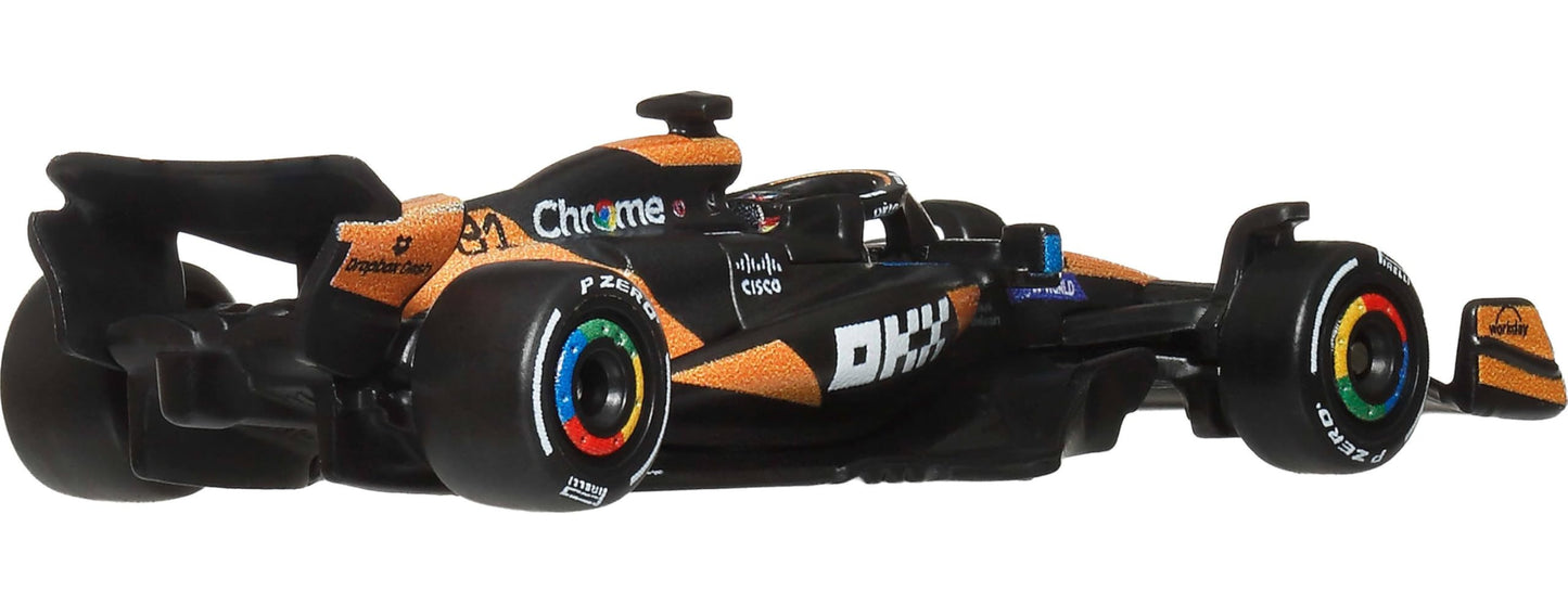Hot Wheels 1:64 Scale Premium Die-Cast Formula 1 Collectible Toy Race Car with Real Riders Tires & Metal/Metal Body & Chassis
