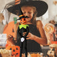 Feetcant 14Inch Halloween Pumpkin Elf Plush, Handmade with Hat and Cape