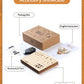3D Wooden Puzzles for Adults Snowy Owl Design Clock Model Kit with Pendulum