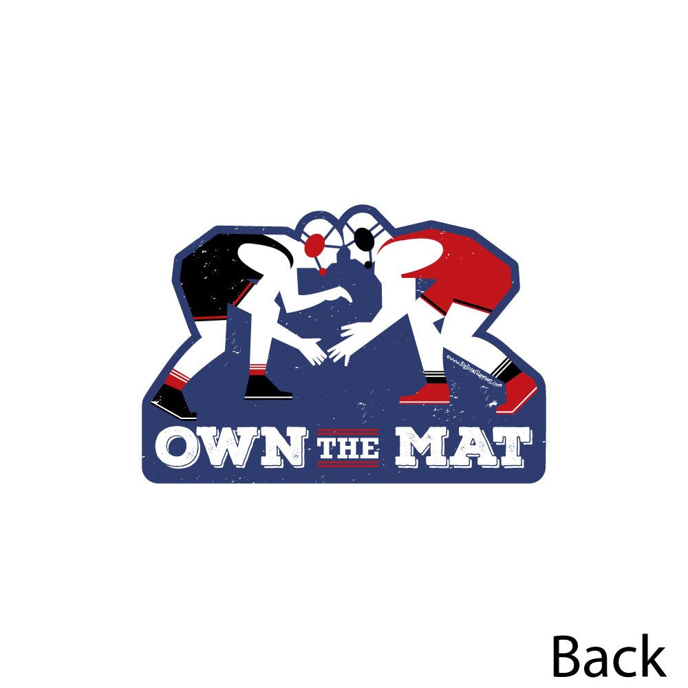 Big Dot of Happiness Own the Mat - Wrestling - Decorations DIY Birthday Party or Wrestler Party Essentials - Set of 20