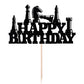 WRACKKIAR Chess Happy Birthday Cake Topper-Chess Player Birthday Party-Funny Board Game Chess Birthday Party Decoration