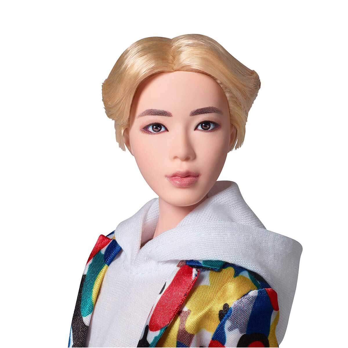 Mattel BTS 11-in Jin Fashion Doll, Based on Bangtan Boys Global Boy Band, Highly Articulated Figure, Toy for Boys and Girls Age 6 and Up.