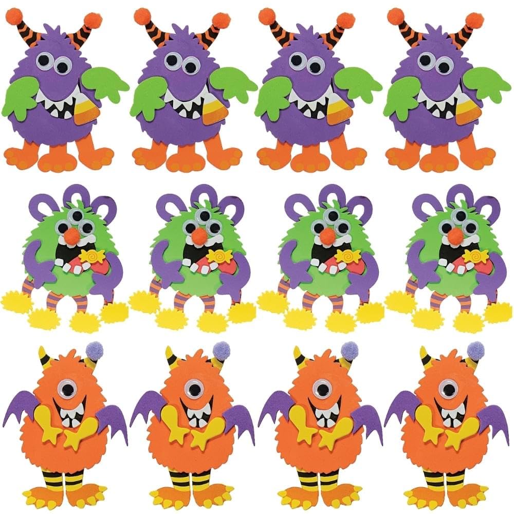 Foam Silly Monsters Magnet Craft Kit - Crafts for Kids and Fun Home Activities