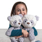 Mary Meyer Teddy Bear - Putty Collection Super Soft Stuffed Animal Plush Classic Toy Plushie, 17" Medium, Grey Shadow Panda Bear