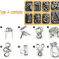 TANCH 16 PCS Type A+B Different Brain Teaser Metal Wire Puzzles IQ Challenge Magic Trick Unlinking & Linking Game Toys for Kids and Adults
