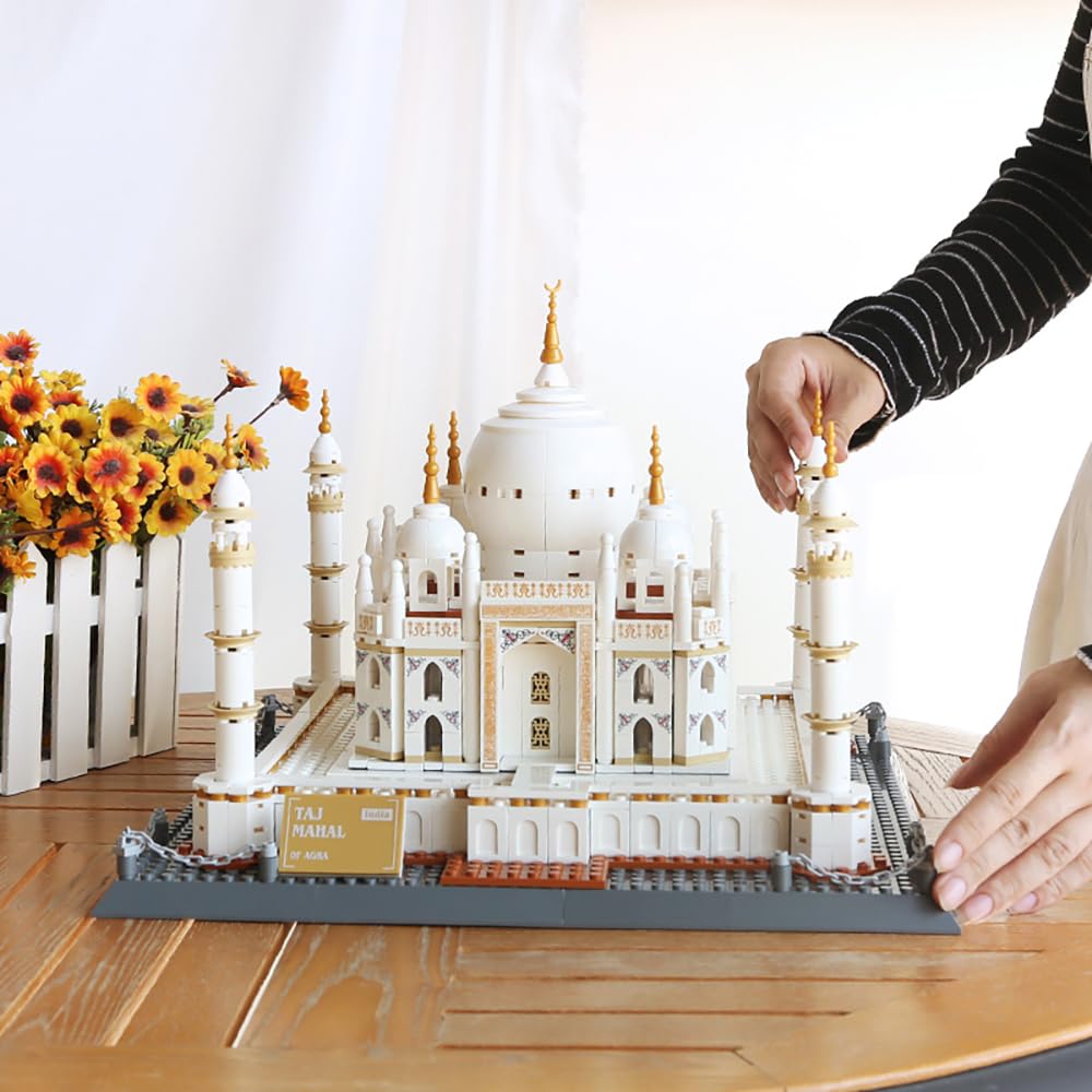 Apostrophe Games Taj Mahal Building Block Set (1,113 Pieces) India's Taj Mahal Famous Landmark Series Model for Kids and Adults