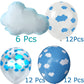 YuBoBo 42PCS Foil Cloud Balloons And Latex Balloon Baby Shower Decorations For Girl And Boy, Happy Birthday Balloon,Romantic Anniversary Decorations