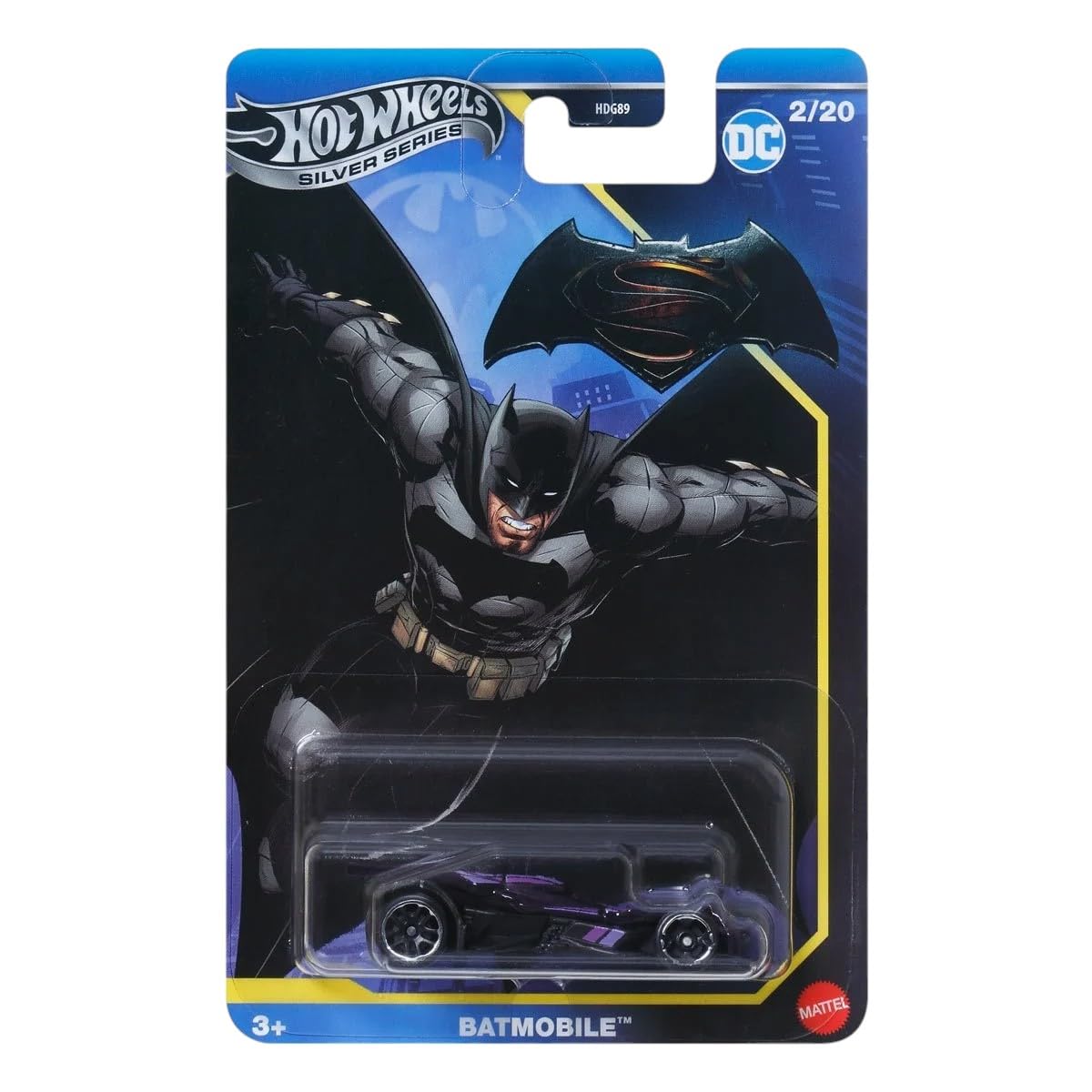 Hot Wheels DC Batman Silver Series Die-Cast Cars Collection, 5-Pack Bundle, Batmobile, Driftsta, Fast Felion, Flight '03, Ages 3+ HDG89-956N Mix 1
