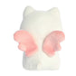 Aurora Enchanting Tasty Peach Candy Heart Sitting Meowchi Stuffed Animal - Bright & Colorful Design - Showpiece Plush - White 7 Inches