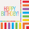Unique Rainbow Birthday Luncheon Napkins - 16 Count, Elegant & Vibrant Design, Premium Paper Napkins For Parties & Events