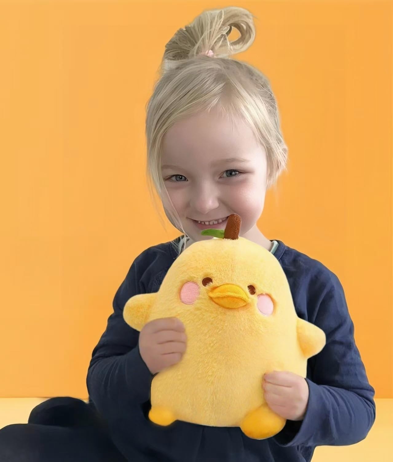 NCAIUNAE Cute Fruit Pear Duck Stuffed Animal Plush Toy Pillow - Girls and Boys Birthday Gift - 11.8" (Yellow 11.8)