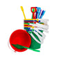 Holady 12 Pack 5'' Inch Sand Beach Buckets Pail with Beach Shovels,Sand Bucket Water Bucket for Beach Fun Great Summer Party Accessory