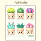 Aven Rabbit Hugging Succulents 2 Series Blind Box Toys for Cute Action Figures Model Birthday Gift Guess Blind Bag Random Collection Toys Popular