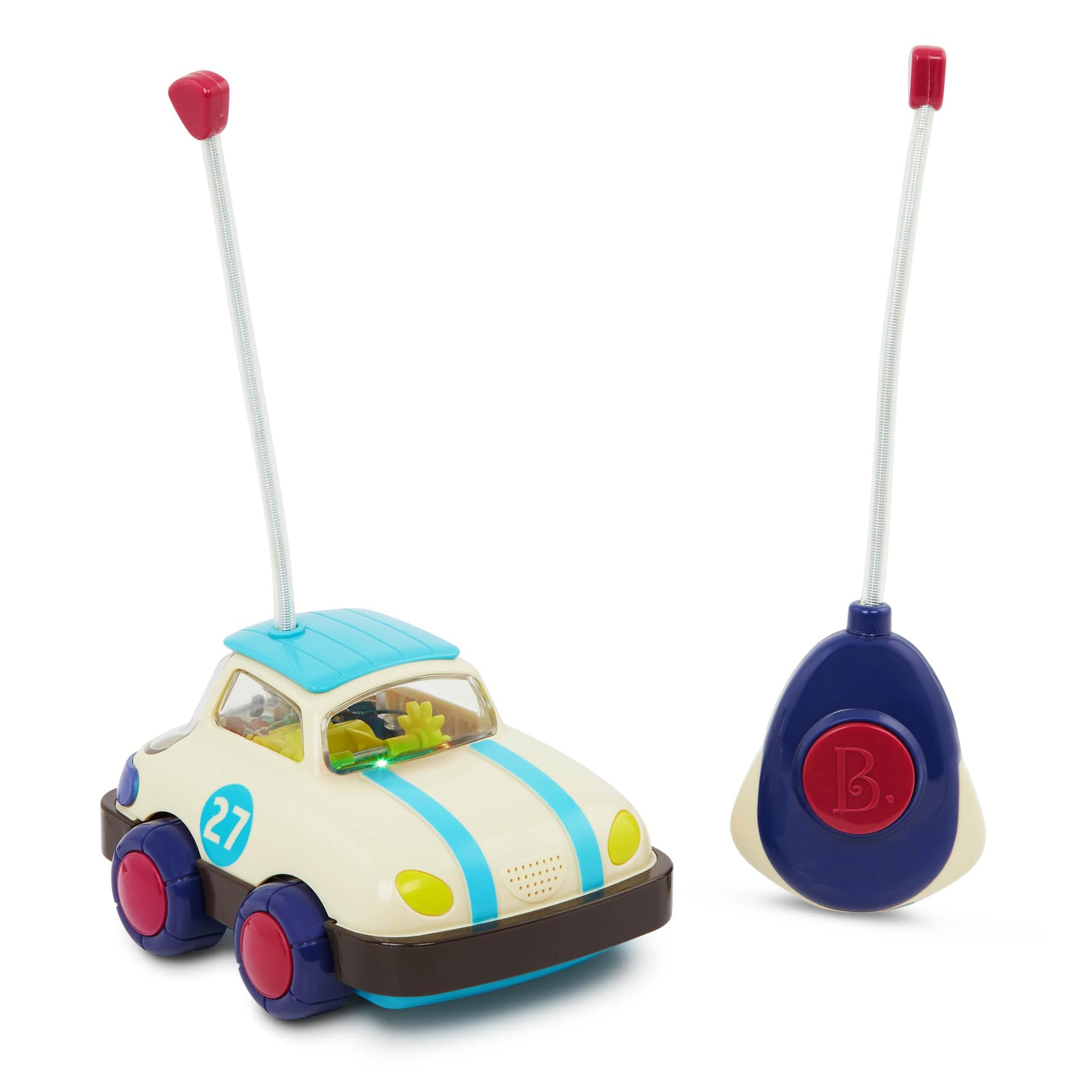 B. toys Rally Ripster RC Car for Toddlers, Light-Up Remote Vehicle