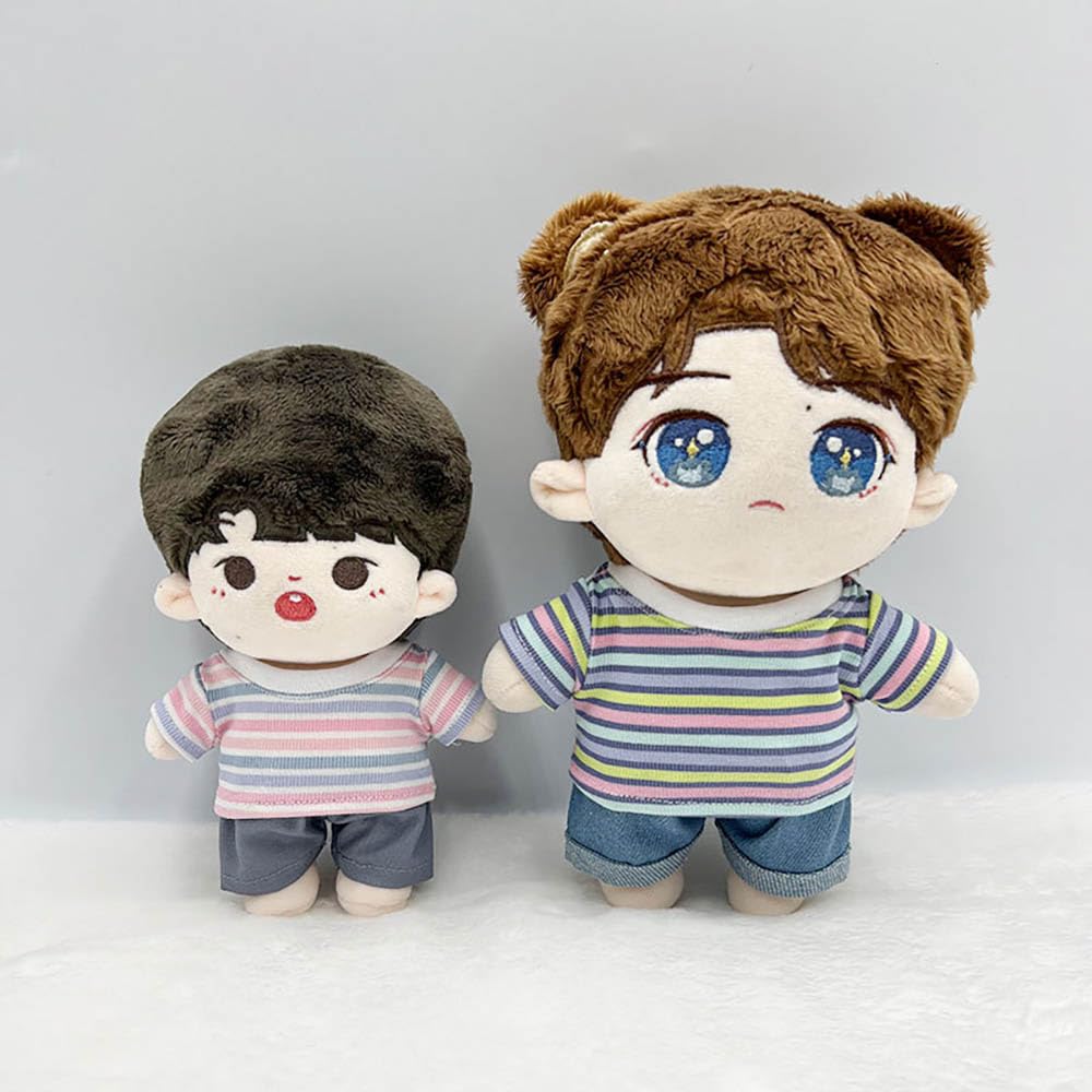 niannyyhouse 10cm 15cm 20cm Plush Doll Clothes Solid Pants Flip Over Jeans Soft Stuffed Plush Toy Dress Up Accessories (b1, 10cm)