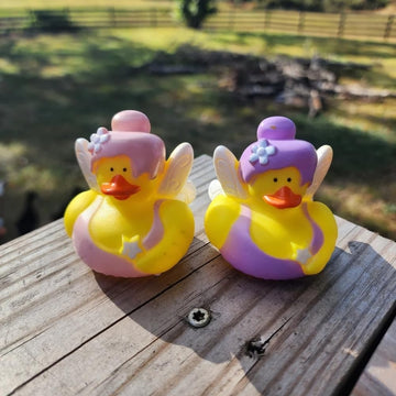Fun Express Rubber Ducks, Assorted Styles, 12 Pieces, Birthdays, Grand Events, Party Favors, Table Decorations, Treasure Chest Supplies (Fairy) VBS