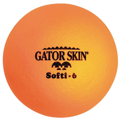 S&S Worldwide Gator Skin Softi-5 Ball, 6 inch Neon Orange