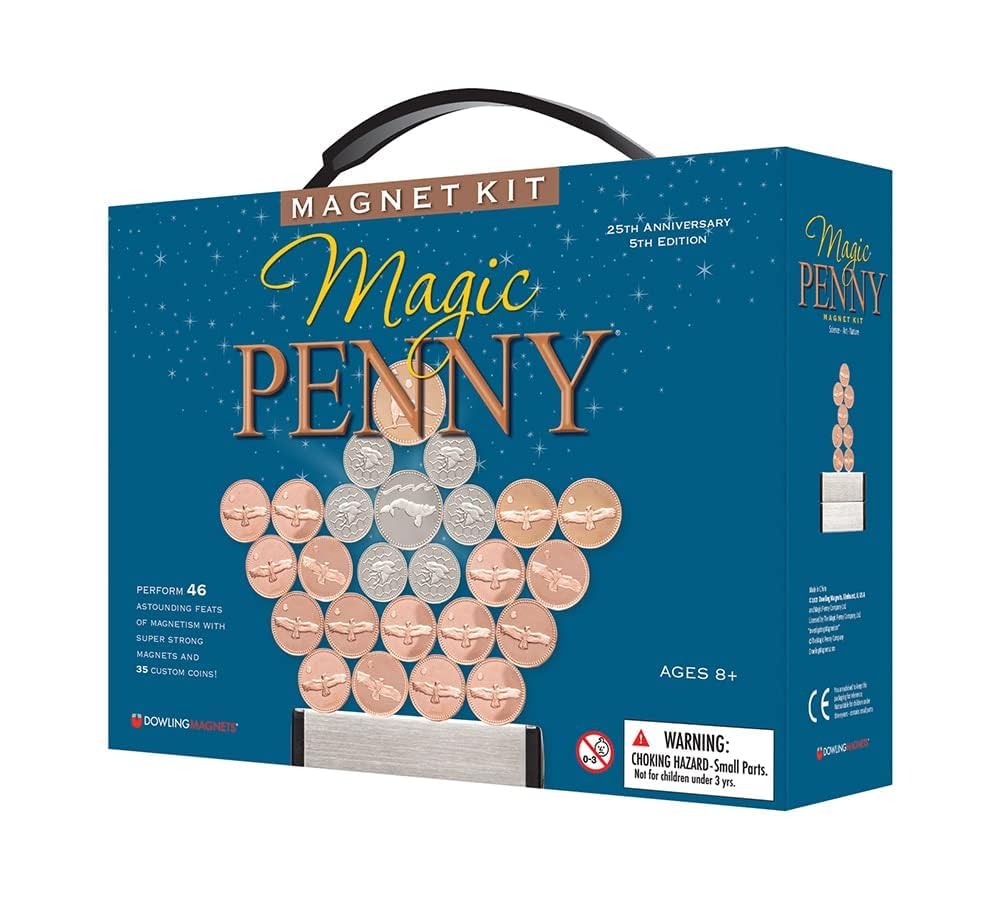 Dowling Magnets Magic Penny Magnet Kit - STEM Toy Gift for Kids 8, 9, 10, 11, 12+ Years Old - Perfect Educational Gift for Boys and Girls - Hours