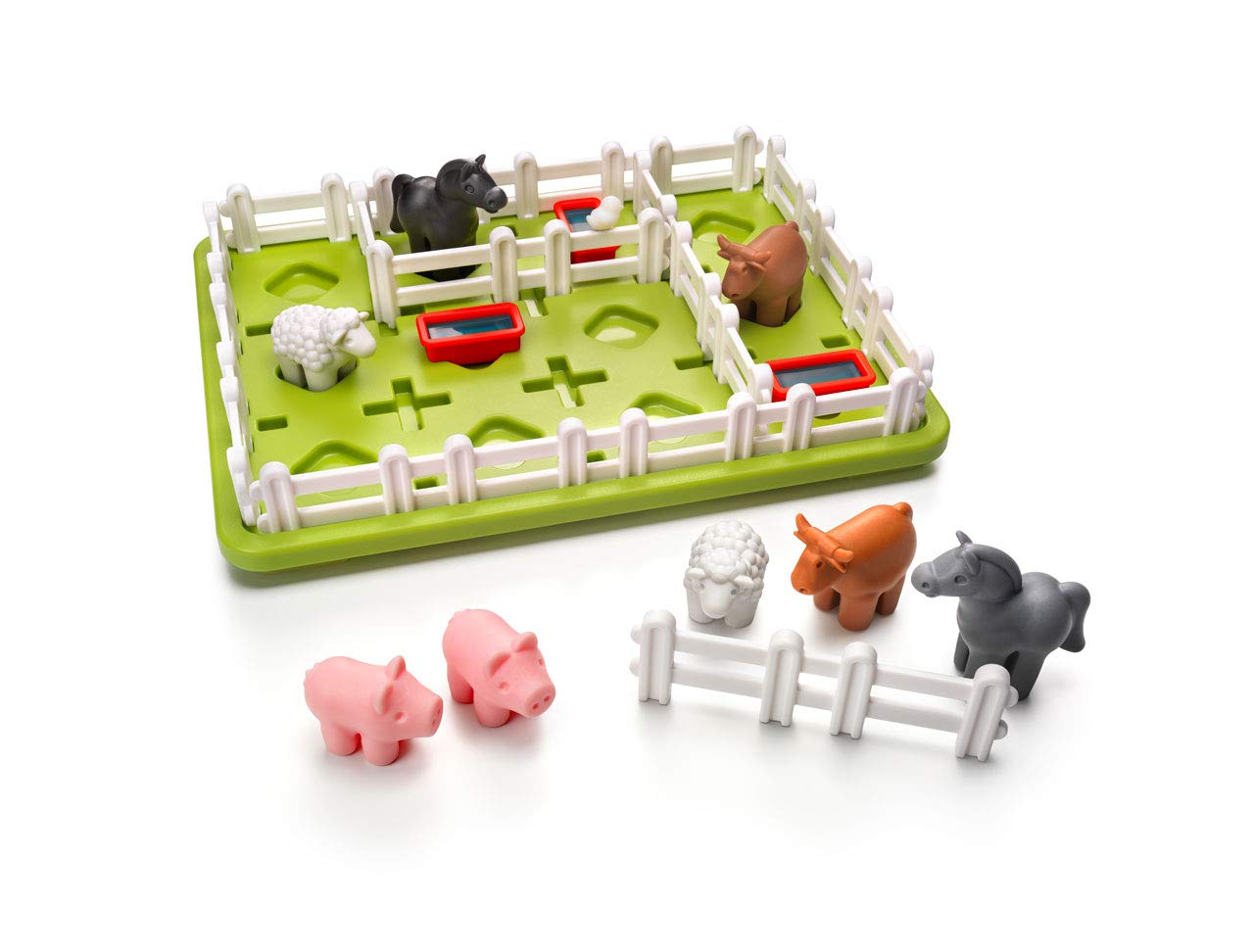 SmartGames Smart Farmer - Barnyard STEM Focused Cognitive Skill-Building Logic Puzzle Game with 60 Challenges for Ages 5+