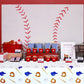 Inspireyee 4 Pack Baseball Themed Tablecloth, Disposable Plastic Table Cover Party Decorations, 51” x 86” Rectangle Table Cloth for Baseball or Sports
