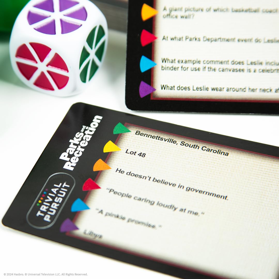 Trivial Pursuit Parks and Recreation, Trivia Game from Parks and Recreation TV Series, 600 Questions & Die in Travel Container, Officially Licensed
