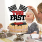 Keoysek Two Fast Cake Topper Glitter Race Car Theme 2nd Birthday Party