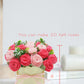 BAZIMA ALICE DIY Felt Flower Kit, Pink Rose Bouquet Kit, Floral Gifts - Arrange Pre-Cut Flowers and Foliage