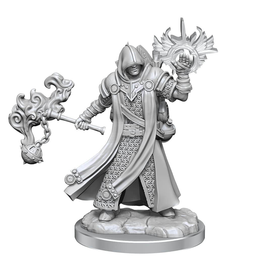 WizKids D&D Frameworks: Human Cleric Male - Unpainted and Unassembled