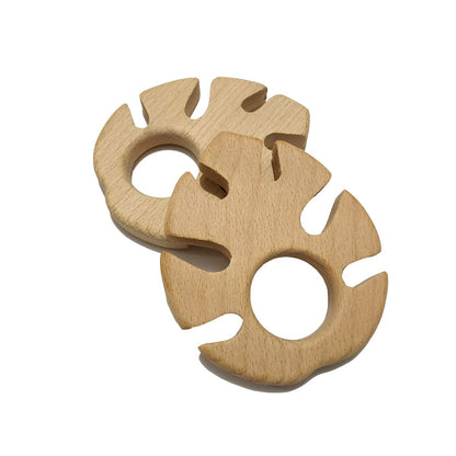 10pcs Beech Wooden Leaf Montessori Toys Home Decorations Wood Cartoon Animal Craft for Painting Party Photography Tabletop Adorns (Banana Leaf 10pcs)