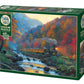 Cobble Hill 1000 Piece Puzzle - Smoky Train - Sample Poster Included