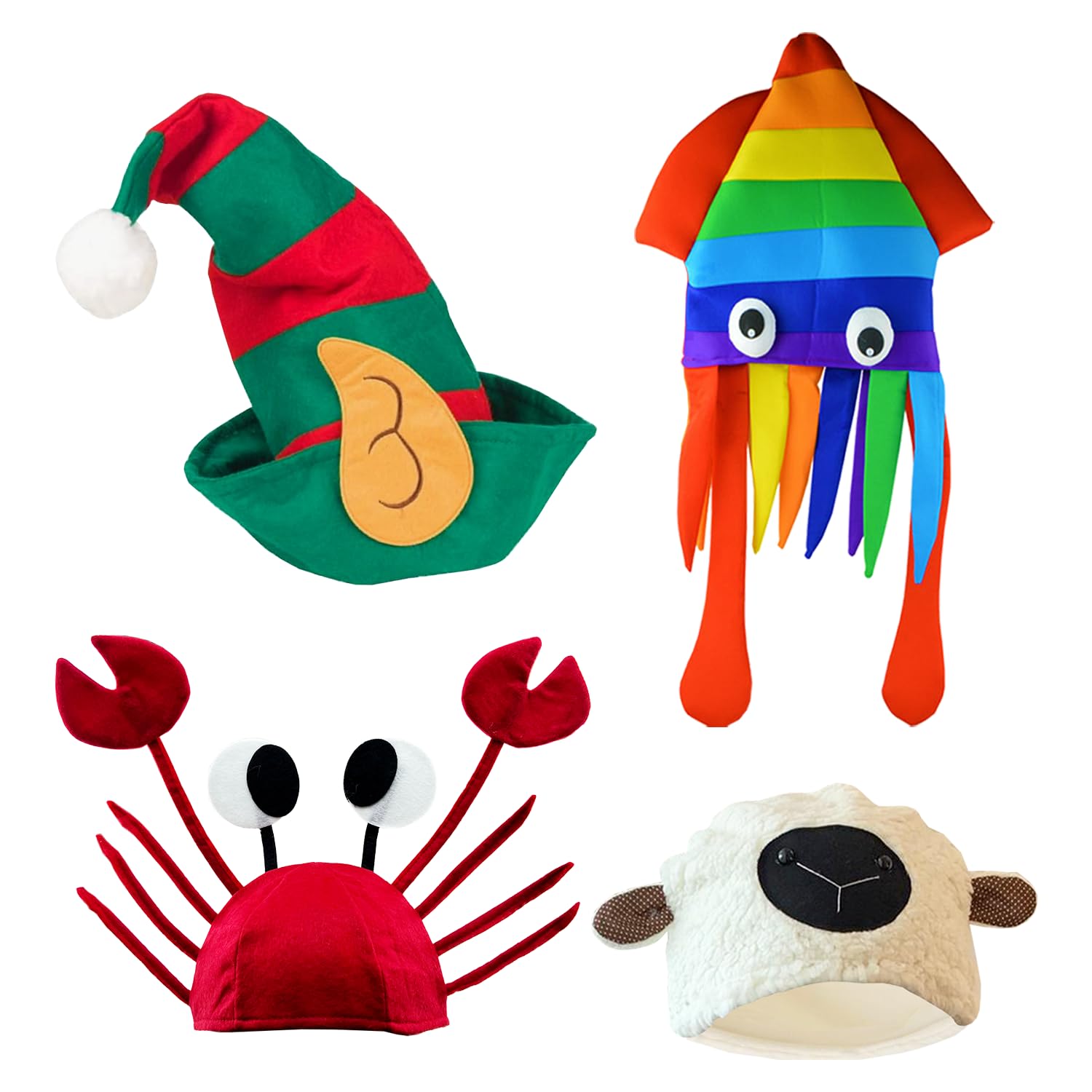 POPCIEL 12 Assorted Funny Hats Crazy Party Hat Photo Booth Props for Adult